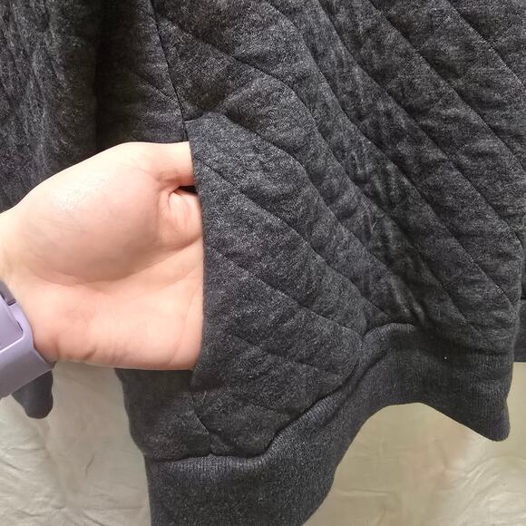 NFL Eagles team apparel woman's quilted snap collared jacket gray green large - Picture 7 of 12